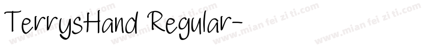 TerrysHand Regular字体转换